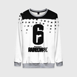 Женский свитшот Rainbox six game pattern