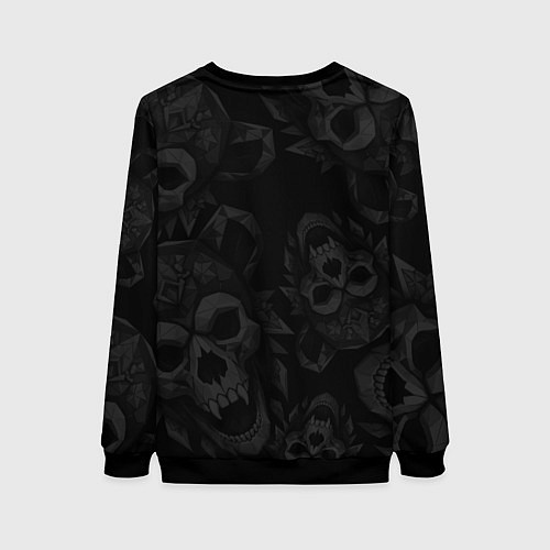 Женский свитшот Череп дикого медведя / 3D-Черный – фото 2