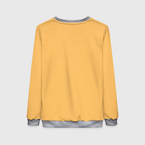 Женский свитшот Эмоция радости - лицо крупное / 3D-Меланж – фото 2