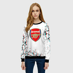 Свитшот женский Arsenal fc текстура, цвет: 3D-черный — фото 2