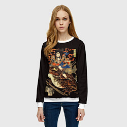 Свитшот женский Колдун Тэндзику Токубэй, цвет: 3D-белый — фото 2