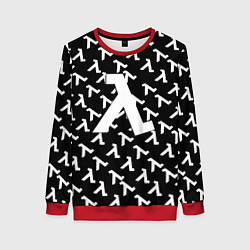 Свитшот женский Half liife logo pattern, цвет: 3D-красный