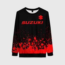 Женский свитшот Suzuki - red gradient посередине