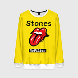 Свитшот женский Stones no filter, цвет: 3D-белый