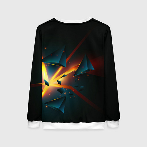 Женский свитшот Разлом плиты - абстрактная расщелина / 3D-Белый – фото 2