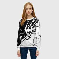 Свитшот женский The Elder Scrolls узор, цвет: 3D-белый — фото 2
