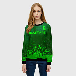 Свитшот женский Beastars - green gradient посередине, цвет: 3D-черный — фото 2
