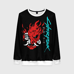 Свитшот женский Cyberpunk Samurai Dark Warrior, цвет: 3D-белый