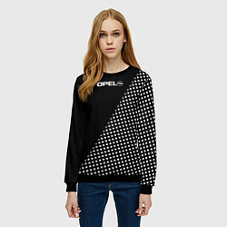 Свитшот женский Opel эмблема чёрно-белый, цвет: 3D-черный — фото 2