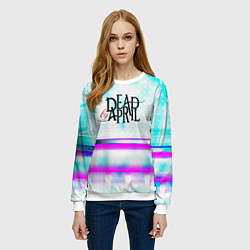 Свитшот женский Dead by april rock band, цвет: 3D-белый — фото 2