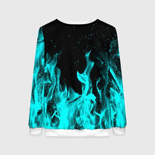 Женский свитшот The elder scrolls neon flame / 3D-Белый – фото 2