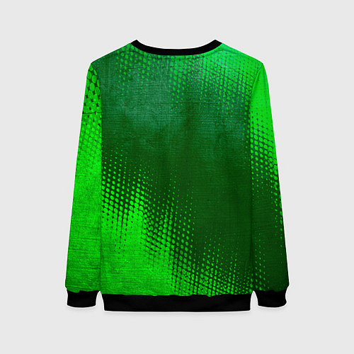 Женский свитшот Changan - green gradient посередине / 3D-Черный – фото 2