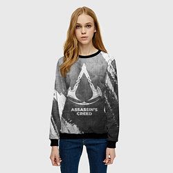 Свитшот женский Assassins Creed - grey gradient, цвет: 3D-черный — фото 2