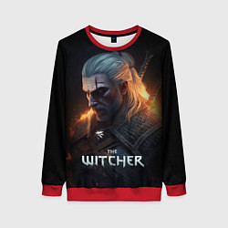 Свитшот женский The Witcher and fire, цвет: 3D-красный