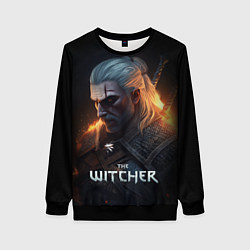 Женский свитшот The Witcher and fire