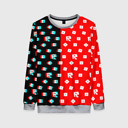 Женский свитшот Roblox glitch pattern