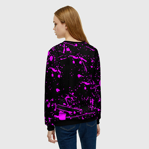 Женский свитшот Fortnite краски / 3D-Черный – фото 4