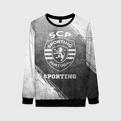 Свитшот женский Sporting - grey gradient, цвет: 3D-черный