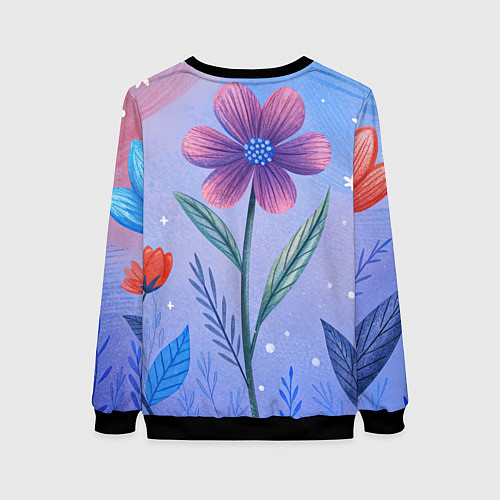 Женский свитшот Алина объемные розы / 3D-Черный – фото 2