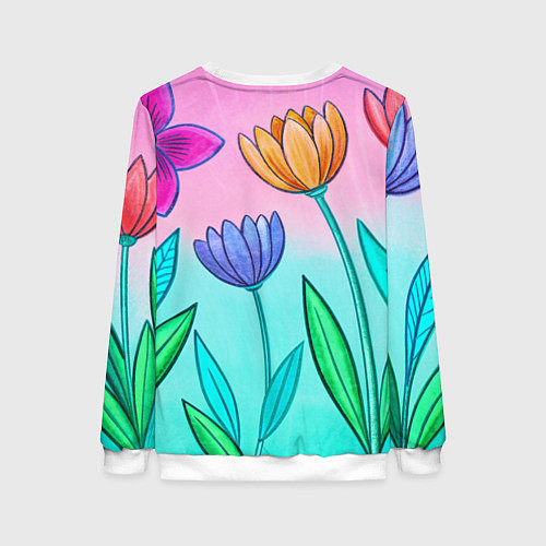 Женский свитшот Алина три розы / 3D-Белый – фото 2