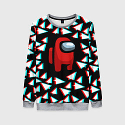 Свитшот женский Амонг ас телеграм, цвет: 3D-меланж