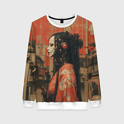 Женский свитшот Девушка-андроид в кимоно