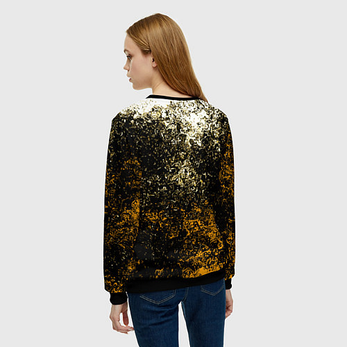 Женский свитшот Cyberpunk текстура краски / 3D-Черный – фото 4
