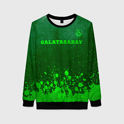 Свитшот женский Galatasaray - green gradient посередине, цвет: 3D-черный