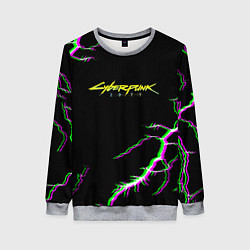 Свитшот женский Cyberpunk storm 2077, цвет: 3D-меланж