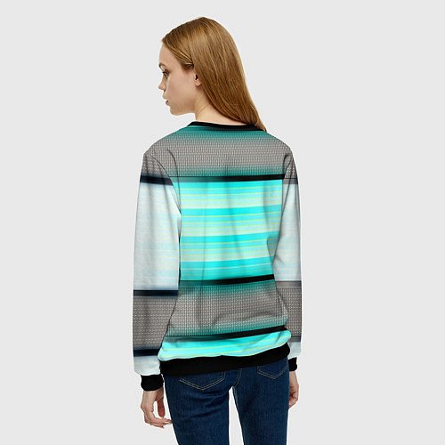 Женский свитшот Mercedes benz текстура карбон / 3D-Черный – фото 4