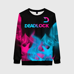 Женский свитшот Deadlock - neon gradient посередине