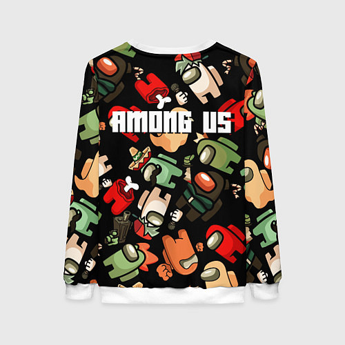 Женский свитшот Персонажи Among us / 3D-Белый – фото 2
