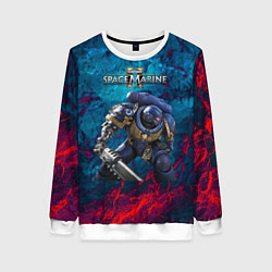 Женский свитшот Warhammer 40000 space marine 2 ультрамарин