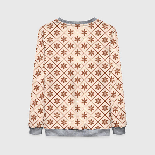 Женский свитшот Гусси - узор в стиле Гучи / 3D-Меланж – фото 2