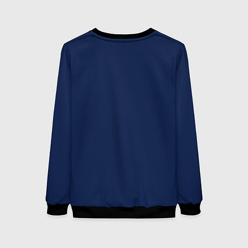 Женский свитшот Sporty lifestyle синий фон для тенниса / 3D-Черный – фото 2