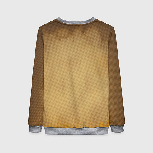 Женский свитшот Тыквенный Джек в болотном худи / 3D-Меланж – фото 2