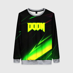Свитшот женский Doom кислотные линии, цвет: 3D-меланж