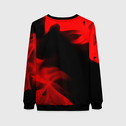 Женский свитшот Fiat - red gradient вертикально / 3D-Черный – фото 2