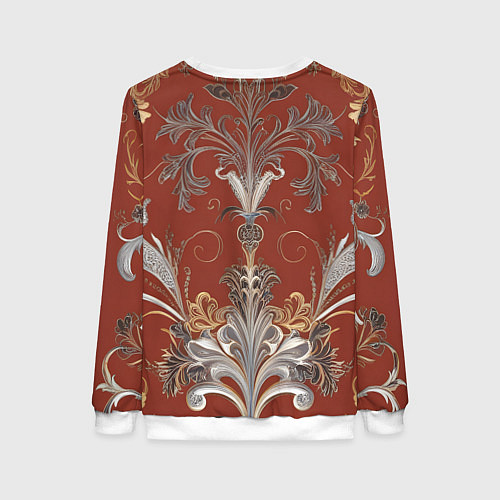 Женский свитшот Изысканный орнамент ковер / 3D-Белый – фото 2