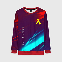 Свитшот женский Half life stripes neon, цвет: 3D-красный