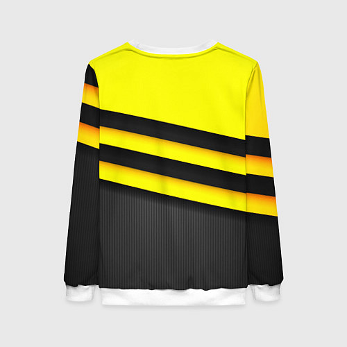 Женский свитшот Герб РФ геометрия линии / 3D-Белый – фото 2