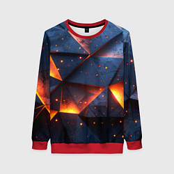 Женский свитшот Геометрический рендер с эффектом свечения