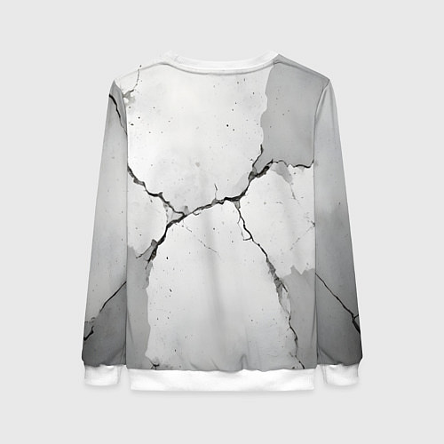 Женский свитшот Растрескавшийся бетон / 3D-Белый – фото 2