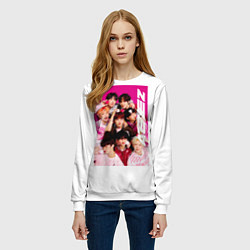 Свитшот женский Ateez группа, цвет: 3D-белый — фото 2
