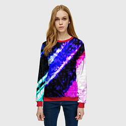 Свитшот женский Marshmello neon steel, цвет: 3D-красный — фото 2