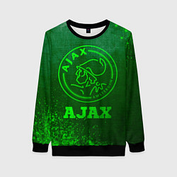 Свитшот женский Ajax - green gradient, цвет: 3D-черный