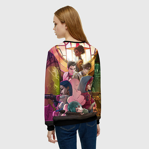 Женский свитшот Герои Arcane / 3D-Черный – фото 4
