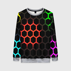 Женский свитшот Hexagon neon