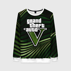 Свитшот женский Grand Theft Auto V - logo, цвет: 3D-белый