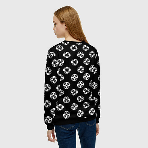 Женский свитшот Resident evil pattern umbrella / 3D-Черный – фото 4